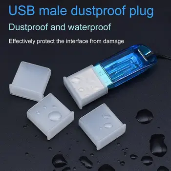 Plug USB Tampa Anti-poeira de Proteção de Unidades Flash USB PE Mini USB-UMA Luva de Proteção para o Disco de U