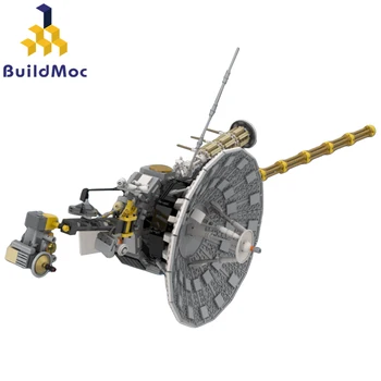 Sistema Solar, A Sonda Espacial Voyagered 1-2 Aerocraft BuildMoc Blocos De Construção Do Conjunto Satélite Norte-Americano Nave Brinquedos Presentes Das Crianças