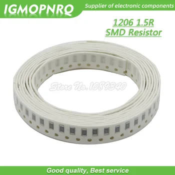 100PCS 1206 SMD Resistor de 1% a 1,5 ohm resistor de chip 0,25 W 1/4W 1.5 R 1R5 IGMOPNRQ