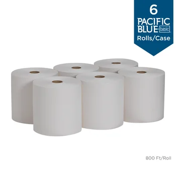 Georgia Pacific Profissionais Azul Básico Reciclado Rolo de Papel Toalha, 26601, 800 pés/Roll, 6 de Contagem de papel, toalhas de papel