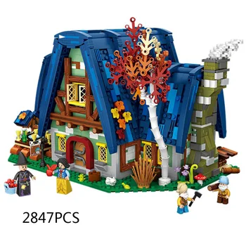 LOZ mini diamante de blocos de construção de conto de fadas Elf casa de reunir tijolos princesa Branca de Neve anão bruxa figuras de brinquedos educativos