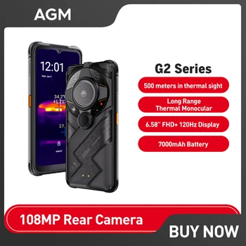 AGM G2 Guardião Smartphone 5G Robusto Autofoco Câmera Térmica, Monocular, 500metros, de 10 milímetros Lente Objetiva, Versão Global