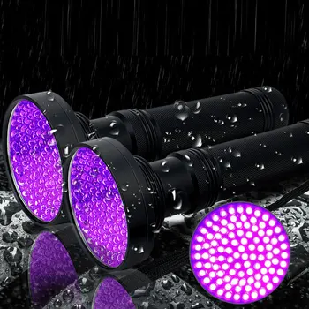 100 LED UV Lanterna 395nm Ultravioleta Blacklight Escorpião Detector de Ultra-Violeta Tochas de Luz Caça de Inspeção da Lâmpada