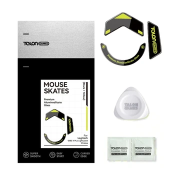 TALONGAMES Vidro Mouse Pés para Logitech G502 X PLUS Mouse sem Fio Personalizado em volta Curvas de Borda Mouse Vidro Patins