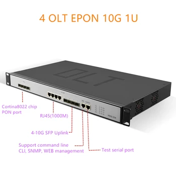 EPON OLT 1,25 G de uplink 10G 4port E04 1U EPON OLT 4 Porta Para Triple-Play olt epon 4 pon 1,25 G SFP porta PX20+ PX20++ PX20+++