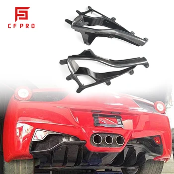 Para A Ferrari 458 Fibra De Carbono Cauda Bordadura Lâmpada De Nevoeiro Tampa Da Lâmpada Do Corpo Do Carro Kit Difusor Traseiro Acessórios