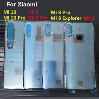 Para Xiaomi Mi 8 Mi 9 Mi 10 Pro Bateria Tampa Traseira de Vidro Transparente de Caso Para o xiaomi Mi 10 de Habitação Mi 8 Explorer Tampa da Bateria