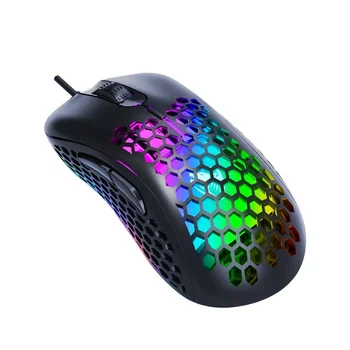2021 venda quente ergonomia RGB com fio USB portátil do jogo mouse programável de trabalho de laptop
