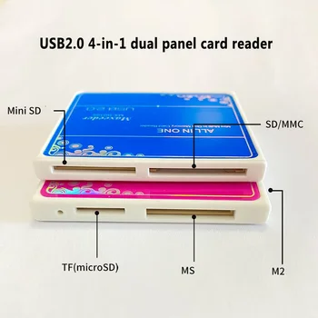 Multifuncional Leitor de cartões Tudo-em-Um miniSD Telefone TF Pequena Câmera Cartão de Memória SD Cartão MS Vara Curta M2 Leitor de Cartão