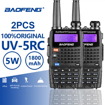 2pcs Baofeng UV-5RC de Mão Walkie Talkie Baofeng UV 5R Atualizado Rádio Amador Portátil Walky Talky Profissional de Radio UV5R