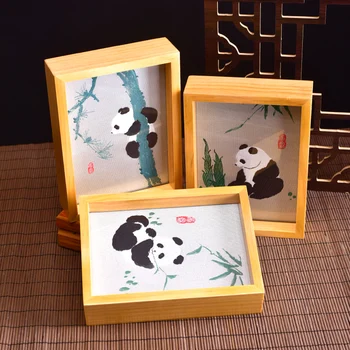 Shu Brocade Panda enfeites Bordados de artesanato de bordado ornamentos de estilo Chinês, características