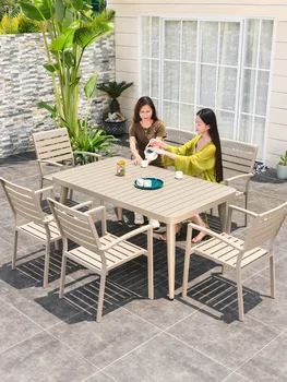 Ao ar livre uma mesa, uma cadeira, pátio, jardim, tudo-a liga de alumínio terraço, casa de campo, ao ar livre impermeável e protetor solar varanda