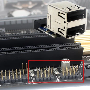 Conector de Compatibilidade do ambiente de Trabalho do Conversor USB2.0 9Pin/10P placa-Mãe do Computador Cabeçalho Adaptador Desktop Motherboard Acessórios