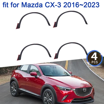 para Mazda CX-3 CX3 CX 3 de 2016~2022 2023 para 2017 Acessórios Carro do Lado do Arco da Roda Fender Auto Chamas Preto guarda-lamas da Roda da Sobrancelha Guarnição