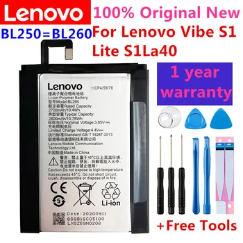 Novo de Alta qualidade 2800mAh BL250 / BL260 bateria Batterie para Lenovo VIBE S1 S1c50 S1a40 s1 a40 Bateria Telefone