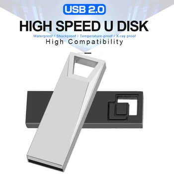 Pendrive Metal Memory Stick de 4GB 8GB 16GB 32GB 64GB Unidade Flash Usb Pen Drive 64GB Flash Disco Usb Pen Drive 128GB