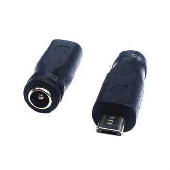5pcs Micro USB Macho para Tomada de Alimentação DC 5.5 2.1 mm Carga Adpter para Celular e Tablet