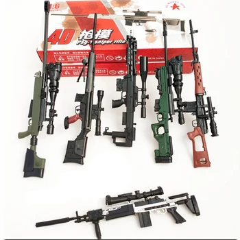 6Pcs/set 1/6 SVD AWM MK14 DSR PSG-1 TAC-50 Rifle Sniper Revestido Modelo de conjunto de Arma de Kits para a Figura de Ação de Recolha de Brinquedos
