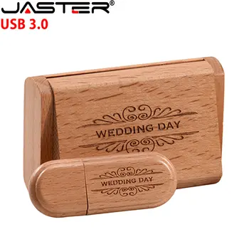 Alta Velocidade de Garra em caixa de Madeira Presentes Pen Drive Personalizado Gratuitamente Logotipo USB 3.0, Capacidade Real de Unidades Flash Maple Madeira de um Stick de Memória de 64GB