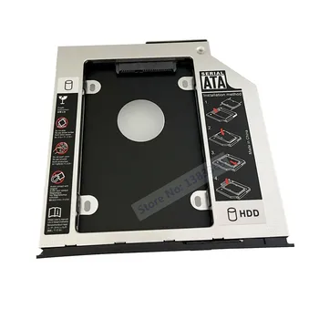 SATA 2ª Unidade de disco Rígido SSD Módulo do disco rígido compartimento Óptico Caddy Bandeja Quadro Adaptador para HP ZBook 15 ZBook 17 G1 G2 Com Moldura de Suporte do Painel