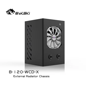Bykski de Cobre Ventilador do Radiador DDC Bomba Distro Placa Integrada de Água Externo do Refrigerador Portátil Servidor Independente Instal B-120-WCD-X