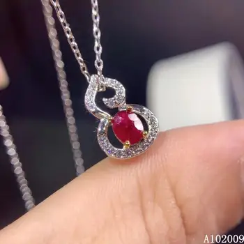 KJJEAXCMY fina Prata Esterlina da jóia 925 embutidos em ruby natural linda cabaça menina nova Pingente do teste de apoio