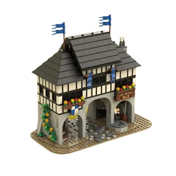 MOC Criativo Especialista Idéias Fortaleza Castelo Medieval Tema Pirata Modelo de Conjunto de blocos de Construção DIY Brinquedos Para as Crianças Presentes