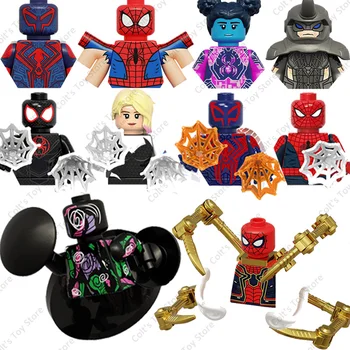 2023, Homem-Aranha, Filme De Desenhos Animados De Super-Heróis Mini Figuras De Ação Blocos De Construção De Anime Bonecas Lugar De Modelos De Crianças Montam Brinquedos Presentes