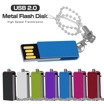 Metal Usb Flash Drive 4G, 8G, 16G Pen Drive de 32GB de Memória de Alta Velocidade Vara do Disco de U 64G Pendrive 2.0 Memoria Usb com logotipo personalizado
