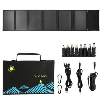 100W Painel Solar Dobrável Saco USB+Saída DC Carregador Solar Portátil Dobrável Solar de Carregamento do Dispositivo Portátil Exterior Fonte de Alimentação