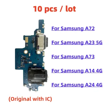 10 Pcs/Monte Carregador USB Dock Conector da Placa de Carregamento de Porta Flex Cabo Para Samsung A72 A23 5G A14 A24 4G A73