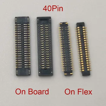 5Pcs 40Pin Tela de exposição do LCD Flex FPC Conector Na placa-Mãe Para Samsung Galaxy G6200 A6S A10S A107 A20S A207 A2070 Plug Porta
