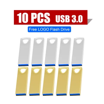 10pcs/lot Gratuito de transporte mais Rápido Logotipo Personalizado Unidade Flash USB 3.0 128GB64GB 32GB 16GB Boa Dádiva Preço mais Barato Pendrive Memory Stick