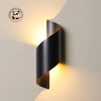 Parede de LED Lâmpada Espiral de Design Parede Interior Luzes ao ar livre Impermeável Moderno Nórdicos Candeeiro de Lâmpada de Parede Interior de Luz de Decoração de Casa de Corredor