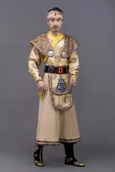 Chinês homens mongol Performance de Dança Fantasias