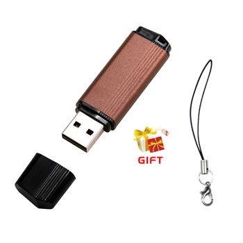 Super Mini USB Flash Drive 64GB Alta Velocidade Marrom Pen Drive de 32GB Livre da Cadeia de Preto Memory Stick Negócios Criativos Presentes Pendrive