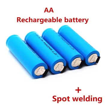 Original 1,2 V AA 2600mAh bateria recarregável de NiMH com DIY solda do pino barbeador elétrico da escova de dentes brinquedo