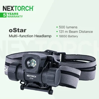 Nextorch oStar Multi-função de Alta Performance Recarregável Farol/Lanterna com o Padrão da Correia e 18650 Bateria para Camping