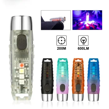 TUNENGE Mini Lanterna LED Super Brilhante S12 Tocha Portátil 600LM Waterproof a Luz do Keychain do Built-in Bateria Com Magnéticas