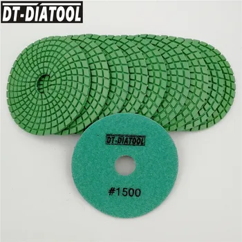 10pieces 1500# Flexível Diamante Lixar Disco Almofadas de Polimento Molhado Disco de Retificação Dia 4inch/100mm