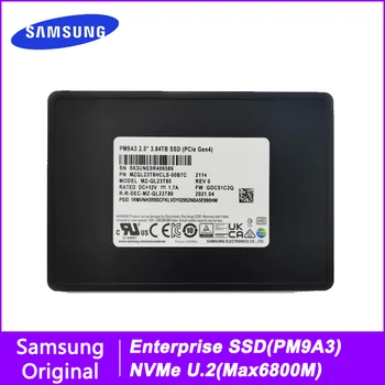 SAMSUNG PM9A3 NVMe U. 2 SSD 960GB 1.92 TB 3.84 TB 7.68 TB 15.36 TB Interno do Disco de Estado Sólido de Disco Rígido HDD HD para Servidor