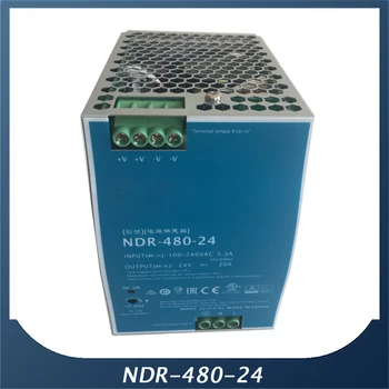 Para MW NDR-480-24 Fonte de Alimentação do Interruptor 480W 24V PLC Unidade de Armário Elétrico
