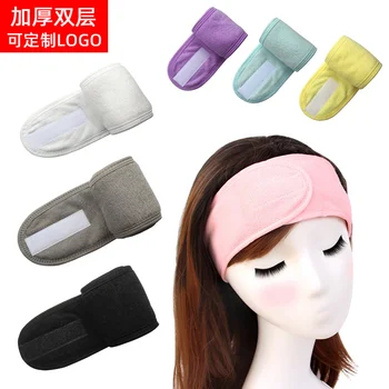 As mulheres lavar o rosto de maquiagem cabeça com duas camadas Headwear headwrap Esportes turbante H009