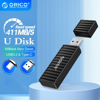 ORICO USB3.2 U Disco de 256 GB USB Flash Drive 411MB/S Pen Drive de 512 GB de 128GB 64GB de Disco de U do Tipo C, Computador, Telefone Móvel do Office Disco de U