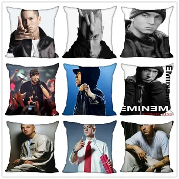 Personalizado Eminem Praça Fronha Personalizada com Zíper Casa fronha de Caso 1pcs Personalizado 45x45cm