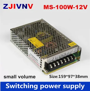 100W 12V 8.2 UM Mini tamanho DIODO emissor de luz Fonte de Alimentação de Comutação do Transformador de 220V AC para DC 12V saída do conversor de Pequeno volume de smps (MS-100-12)
