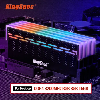 KingSpec DDR4 16GB 8GB RGB Memória RAM Carneiros 3200mhz 1.35 V Memoria DDR4 3200mhz RGB XMP 288pin para AMD Inter placa-Mãe do ambiente de Trabalho