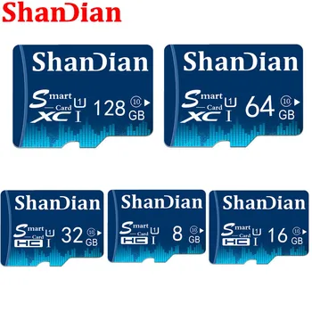 SHANDIAN TF Cartão de 16GB 32GB 64GB Classe 10 Cartão de Memória de 4GB, 8GB Classe 6 Inteligente Cartão SD TF Cartão de Capacidade Real Para Telefones/Câmara