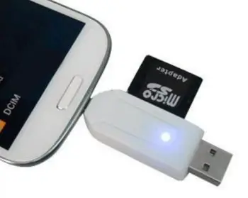 Micro USB Para USB Dual Slot de Adaptador OTG mit TF/SD Kartenleser Leitor de Cartão