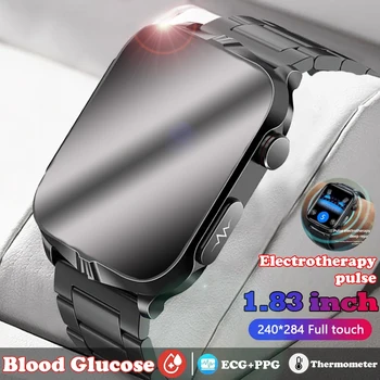 2023 Homens Smartwatch ECG+PPG NFC IP68 Waterproof a Pressão Arterial Elevada Hiperglicemia Hiperlipidemia Monitoramento de Mulheres Smartwatch